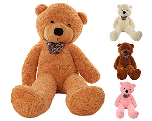 MyTeddyWorld Oso De Peluche Gigante - Grande Suave Osito De Felpa Regalo para Niños - Juegete De Peluche Ideal para Fiestas De Bodas Navidad Dia De San Valentin (Marrón Claro 180 cm)