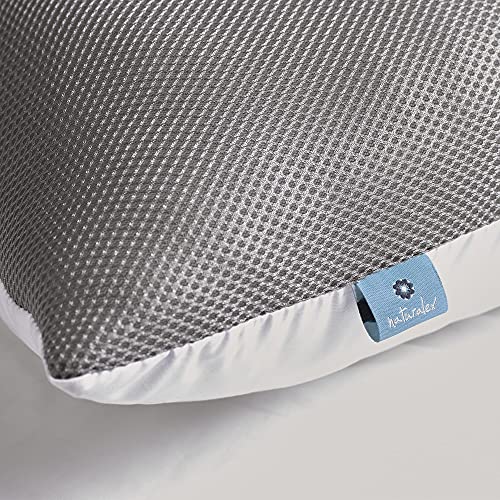 Naturalex | Antistress | Almohada OceanFibre Fresh 60x60 Cm | Pack x2 Almohadas | Relleno Fibras Huecas 100% Recicladas | Estructura Transpirable 3D | Sensación Mullida y Confortable | Lavable