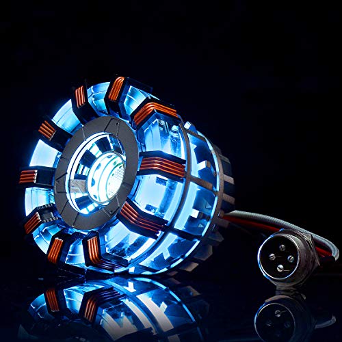 Niceen MK2 Acrílico Tony ARC Reactor Modelo DIY Kit USB Lámpara de pecho Accesorios de Película Iluminante LED Flash Set Regalo