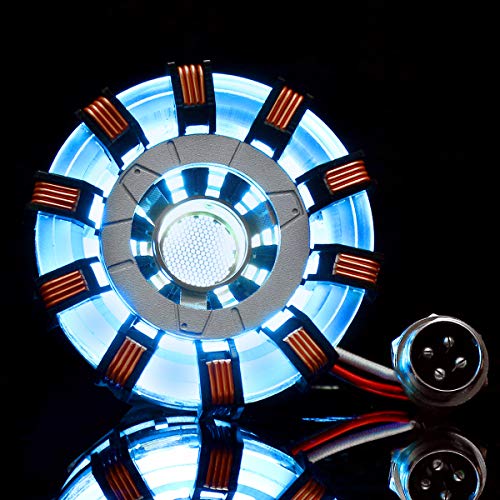 Niceen MK2 Acrílico Tony ARC Reactor Modelo DIY Kit USB Lámpara de pecho Accesorios de Película Iluminante LED Flash Set Regalo