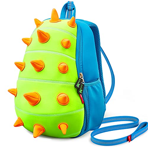 NOHOO Mochila para niños pequeños, lindo zoológico, impermeable, bolsa de dibujos animados en 3D, mochila para niños pequeños para preescolar, niños pequeños de 3 a 7 años (Dinosaurio azul)