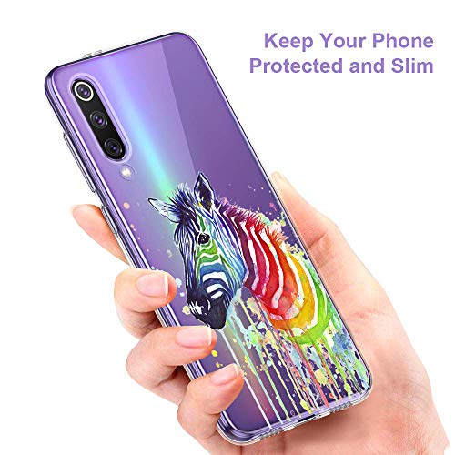 Oihxse Compatible con Motorola Moto One Funda Suave Gel TPU Silicona Cristal Transparente Carcasa Acuarela Animal Pintado Patrón Protectora Estuche Bumper Caso Case (B10)