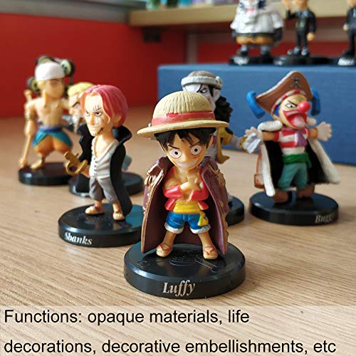 One Piece Doll Cake Topper Pastel Decoración Suministros 12Pcs Piratas adornos para tartas Luffy Figures Muñeca Hecha a Mano Muñeca Decoración para niños Set