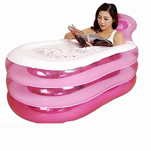 OUkANING Bañera plegable inflable para adultos Spa bañera caliente inflable