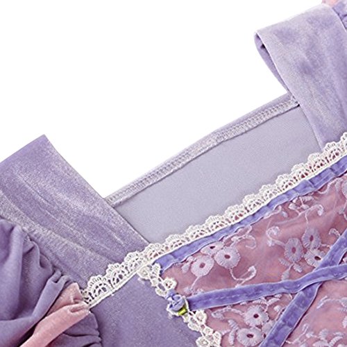 OwlFay Vestido Princesa Disfraz de Rapunzel para niña Carnaval Traje Infantil Fairy Tales Disfraces para Halloween Navidad Cosplay Vestidos de Fiesta de cumpleaños para Niñas 5-6 años