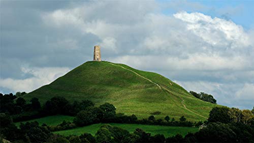 PANDABOOM Rompecabezas De 1500 Piezas, Glastonbury Tor Y La Torre De San Miguel, Inglaterra, Puzzle Juguete De Madera Decoración De Interiores