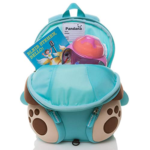 Pandana® Mochila infantil con correa pectoral para niños y niñas en el jardín de infancia o kita de neopreno aislante transpirable con sistema antipérdida., Hubert (Azul) - PAN18005