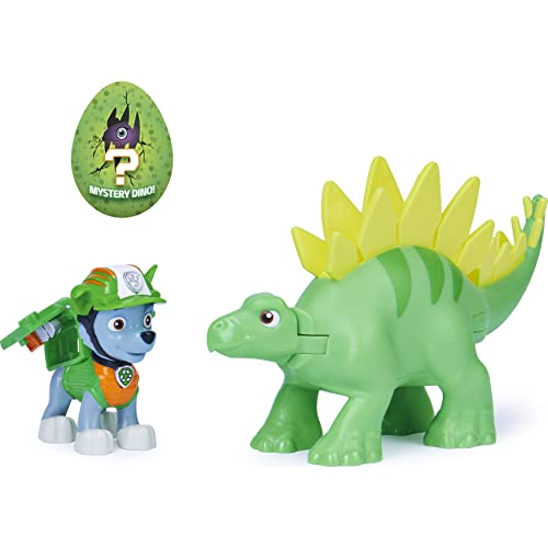 PAW Patrol Dino Rescue Rocky and Dinosaur - Juego de Figuras de acción para niños de 3 años en adelante