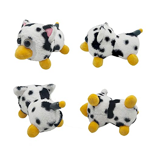 Peluche de Vaca Peepy de 10.6 Pulgadas, Linda Vaca manchada y muñeco de Peluche Corndog, Juguete de Aprendizaje de iluminación para niños (Peluche Vaca peepy)