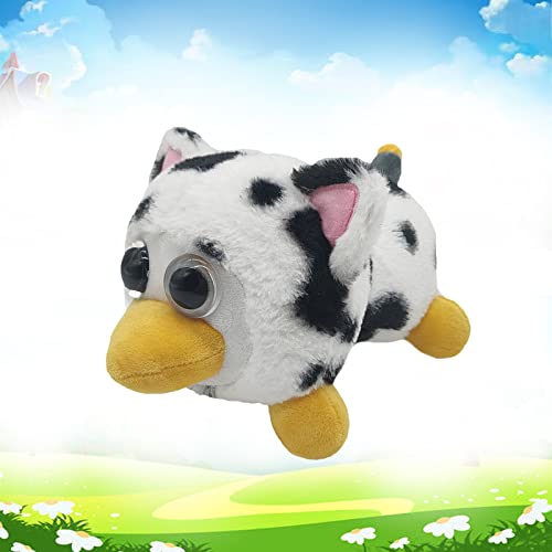 Peluche de Vaca Peepy de 10.6 Pulgadas, Linda Vaca manchada y muñeco de Peluche Corndog, Juguete de Aprendizaje de iluminación para niños (Peluche Vaca peepy)