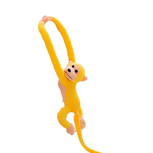 Peluche mono peluche juguete largo brazo colgante Gibbons niños regalo de cumpleaños para niños amarillo 1 unids calidad superior