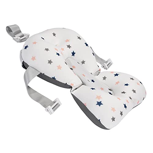 perfeclan Alfombrilla de baño Ajustable para bebé, Soporte para bañera, Almohadilla para bañera de bebé de Red para bebés de 0 a 6 Meses - Estrella