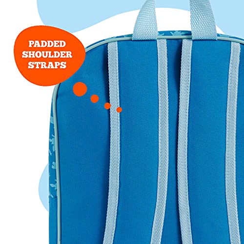 PERLETTI Mochila Bing para Niño con Bolsillo Frontal - Mochilita Azul para Niños Escuela y Guardería con Bing y Flop - Bolso Escolar con Tirantes Regulables para Chicos - 36x24x12 cm