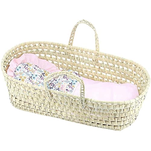 Petitcollin- Vilac 800118-Moisés con Relleno Liberty Rose, 50 cm, a Partir de 18 Meses, Multicolor (800118)