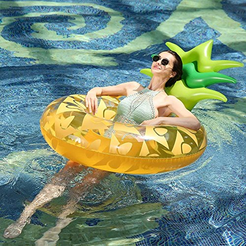 Piña Hinchable colchonetas Piscina Flotador Gigante de Piña Tumbona Flotadora/ Tumbona de Piscina Juguete para Adultos y Niños