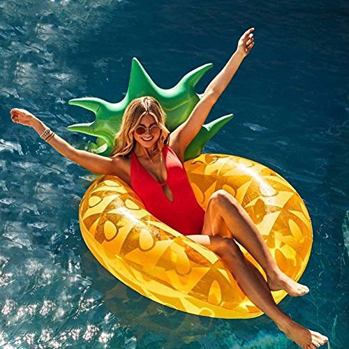 Piña Hinchable colchonetas Piscina Flotador Gigante de Piña Tumbona Flotadora/ Tumbona de Piscina Juguete para Adultos y Niños