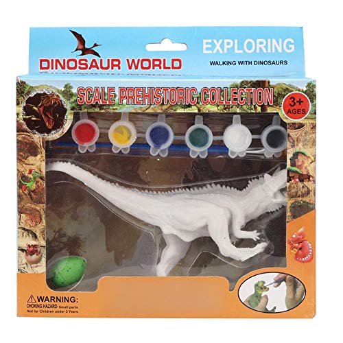 Pintura 3D Modelo de dinosaurio de simulación de bricolaje, Graffiti Dibujo Huevos de dinosaurio Niños Juguete Artesanías de arte (Huevos de dinosaurio colores aleatorios)(Carnotaurus)