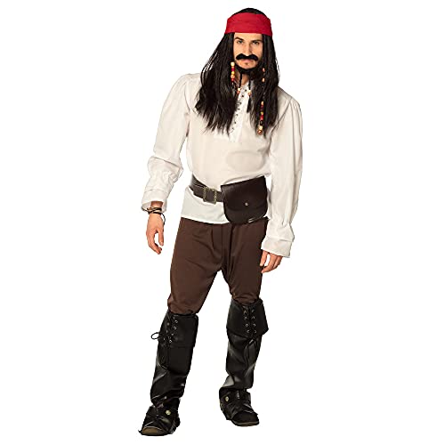 Pirates Wig with Bandanna Moustache and Goatee (peluca)