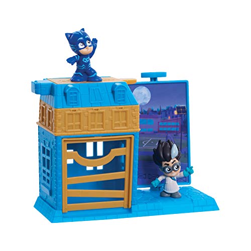 PJ Masks Night Time Micros Trap & Escape Playset – Catboy & Romeo (Flair Leisure Products PJMA7200)