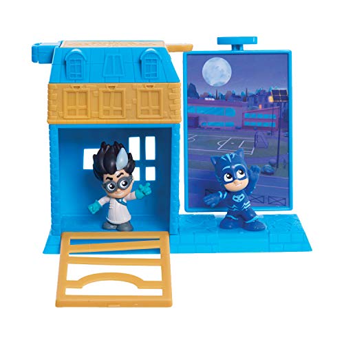 PJ Masks Night Time Micros Trap & Escape Playset – Catboy & Romeo (Flair Leisure Products PJMA7200)