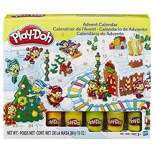 Play-Doh Juego de plastilina de la Marca B21999, Modelo Calendario de adviento. Incluye 5 Tubos de Color