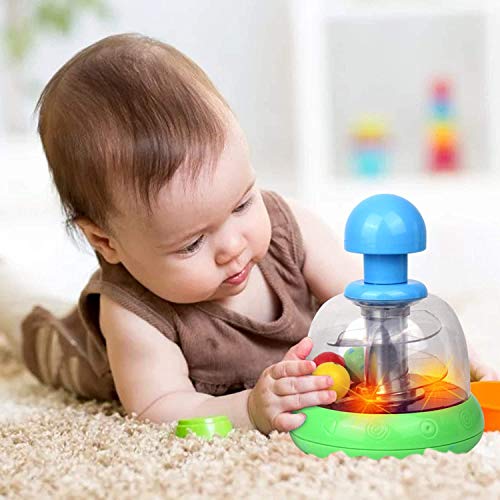 Playkidiz - Spinner de Bolas de luz y Sonido - Juguete de Desarrollo Interactivo con melodías y Luces para niños - Juego imaginativo con Bolas de Colores - Edad Recomendada 9 Meses +