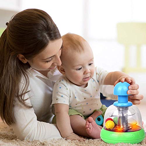 Playkidiz - Spinner de Bolas de luz y Sonido - Juguete de Desarrollo Interactivo con melodías y Luces para niños - Juego imaginativo con Bolas de Colores - Edad Recomendada 9 Meses +