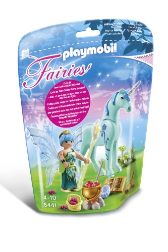 PLAYMOBIL Hadas - Hada con Unicornio, Juguete Educativo, Multicolor, 8 x 17 x 24 cm, (5441)