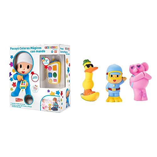 Pocoyo Peluche Colores Mágicos con Mando + Al Agua con Pocoyó (Pack 3 Figuras de baño)