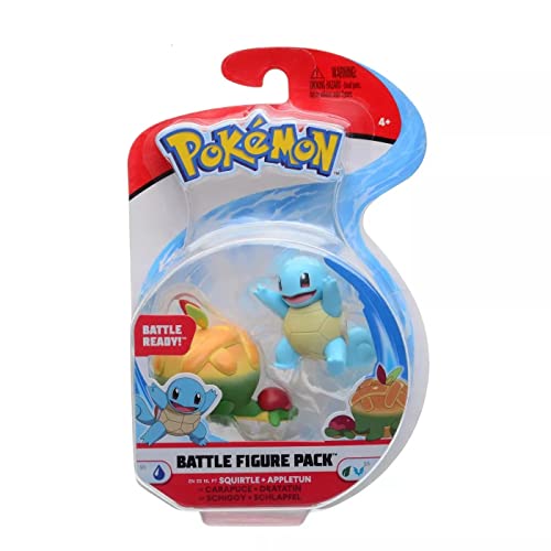 Pokemon Selección Battle Figures Figura de Acción | Juego de Figuras, Figuras del Juego:Squirtle & Appletun