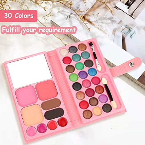 Powmag Juego de Maquillaje Lavable para Niños, Set de Maquillaje Infantil, Set de Maquillaje con Neceser para Juegos de rol, Maquillaje Infantil, Lavable, Seguro, no tóxico