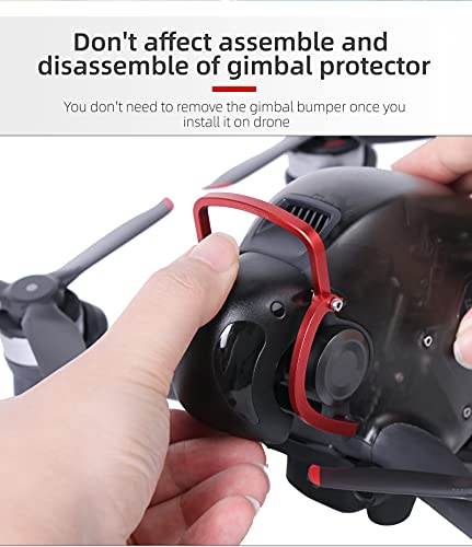 Prodrocam - Barra protectora para drones y cámara de dron DJI FPV anticolisiones en el vuelo, accesorio para drones (rojo)