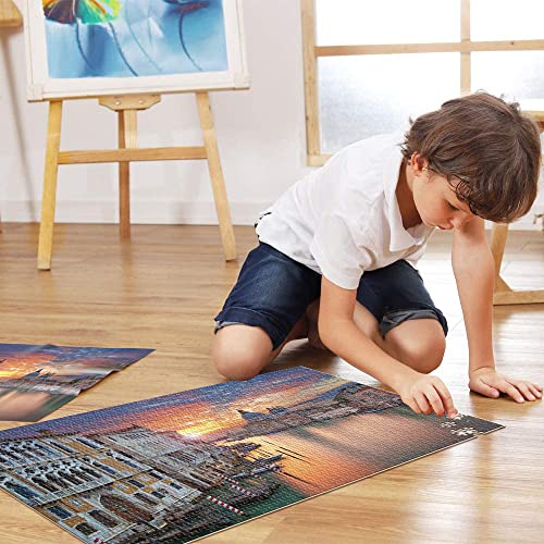 Puzzle 1000 Piezas Arquitectura Italiana Canal Gran Canal Rompecabezas de Papel 38x26cm Regalo Educativo de Vacaciones para Hombres