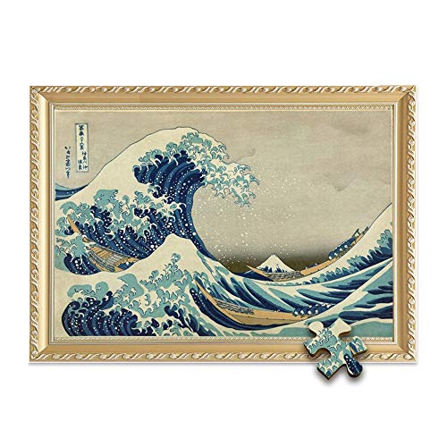 Puzzles Rompecabezas Rompecabezas Ukiyoe del Montaje Fuji Gran Ola De Kanagawa Hokusai Juguetes Educativos Pintura Decoración 0322 (Size : 1000 Pieces)