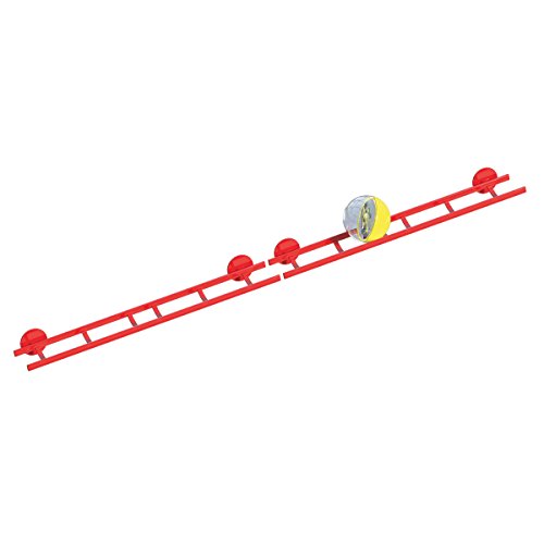 Quercetti - 6670 Skyrail XL Wall - Circuito de canicas, Juego Educativo de construcción, Azul, Rojo