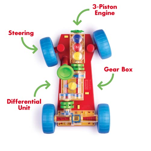 Quercetti-Quercetti-8515 Isotta Discovery Car-Coche para Montar, Juego Educativo de construcción, Multicolor (Q8515TT)