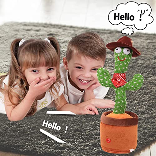 QYXY Cactus Bailando De Peluche,Cactus Bailarín, 120 Canciones En Inglés,Cactus Que Baila, Cantando Y Grabación Interesantes Juguetes Educativos De Educación Temprana