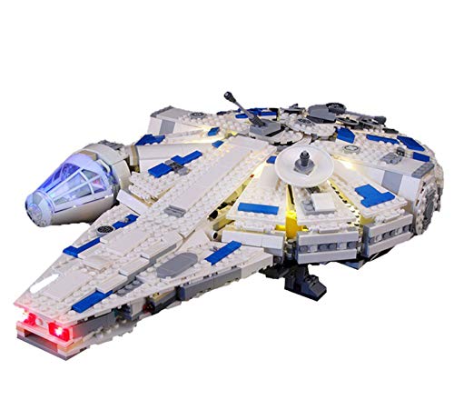 QZPM Kit De Iluminación Led para Lego Star Wars Halcón Milenario, Compatible con Ladrillos De Construcción Lego Modelo 75212, Juego De Legos No Incluido