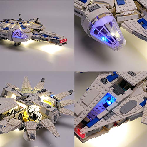 QZPM Kit De Iluminación Led para Lego Star Wars Halcón Milenario, Compatible con Ladrillos De Construcción Lego Modelo 75212, Juego De Legos No Incluido