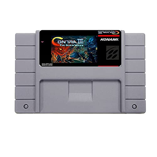 Red plum GAOHEREN Tarjeta de Juego Super de 16 bits 46 Pin - contra 3 Las Guerras Alien 16bit 46 Pin Super Tarjeta de Juego - contra 3 The Alien Wars GHR