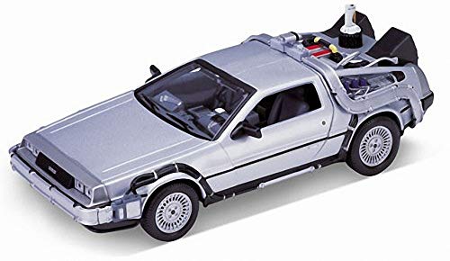 Regreso al Futuro Pack 3 MAQUETAS Delorean Coches Tres PELÍCULAS I, II Y III Escala 1/24 Back TO The Future 1 2 3 DE Welly 1:24 Die Cast