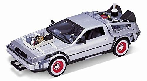 Regreso al Futuro Pack 3 MAQUETAS Delorean Coches Tres PELÍCULAS I, II Y III Escala 1/24 Back TO The Future 1 2 3 DE Welly 1:24 Die Cast