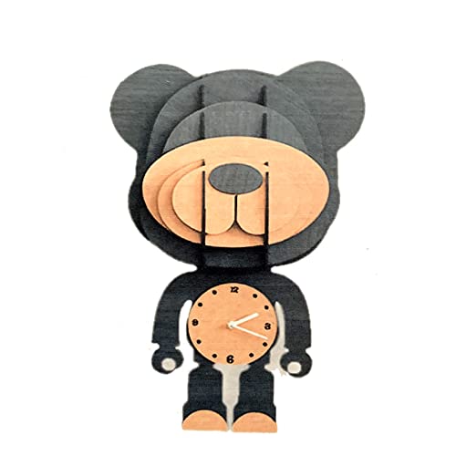 Reloj Animal Osito de Peluche - Negro Otros