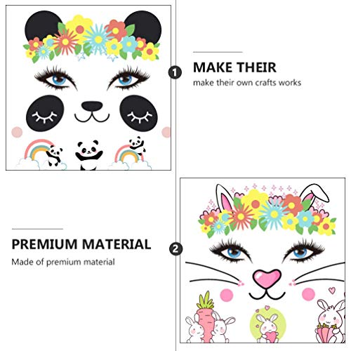 Resistente al agua Los tatuajes de cara de Halloween for los niños, animales 10Pcs cara Tatuajes Kit for niños Niños Niñas Panda ciervos floral Festival de Body Paint Pegatinas for chicas muchachos de