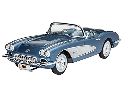 Revell Revell-1958 Chevrolet Maqueta 1958 Corvette Roadster, Kit Modelo, Escala 1:25 (7037)(07037), 17,8 cm de Largo