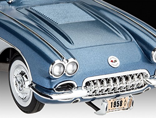 Revell Revell-1958 Chevrolet Maqueta 1958 Corvette Roadster, Kit Modelo, Escala 1:25 (7037)(07037), 17,8 cm de Largo