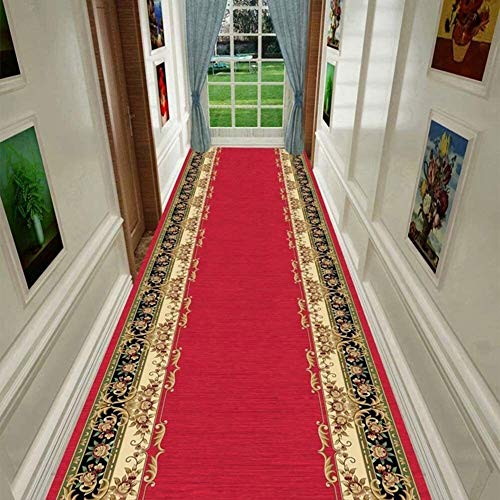 Rojo Pasillo corredor de tapetes, alfombras de entrada no Slip for Hall Corredor Passage Hotel Cocina, Zona Soft Alfombras, 60 cm / 80 cm / 140 cm de ancho ( Color : Multi-colored , Size : 120x350cm )