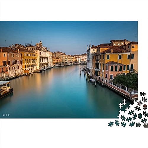 Rompecabezas 1000 Piezas Canal Italiano Gran Canal Panorama Rompecabezas de Papel 38x26 cm Educación Infantil Decoración de Halloween