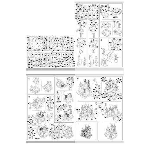 Rompecabezas 3D Rompecabezas dimensionales, Kits de Modelos de construcción de Castillos de Cuento de Hadas LED para Adultos y niños, para Regalo de colección de Edades 8-12