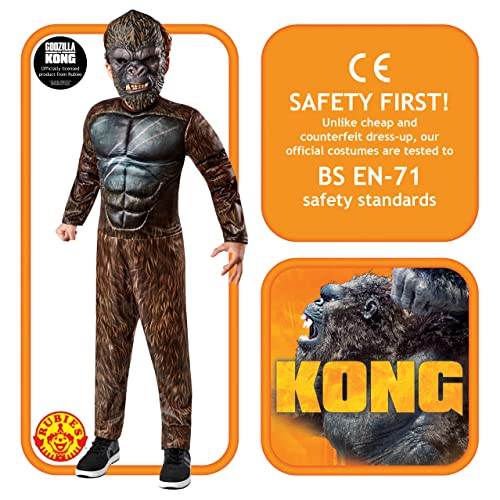 Rubies 702526 Godzilla Vs King Kong disfraz de lujo, para niños, como se muestra, S